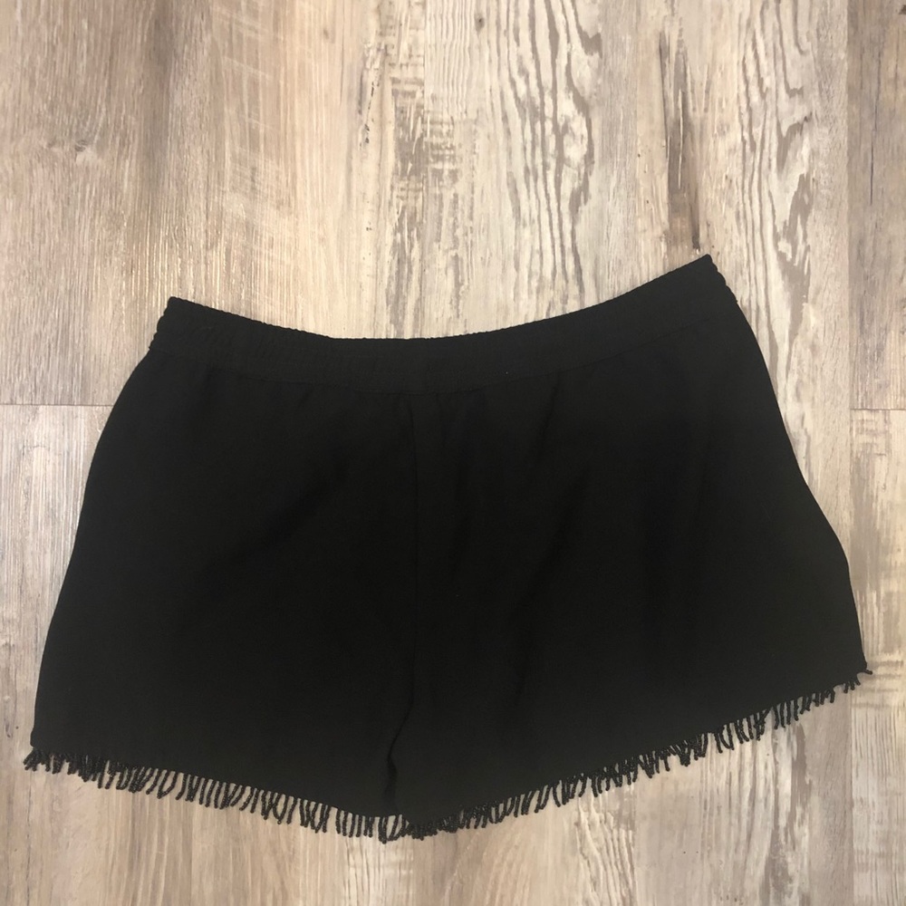 SAM EDELMAN Black Fringe Trim Shorts Size … - Picture 8 of 9